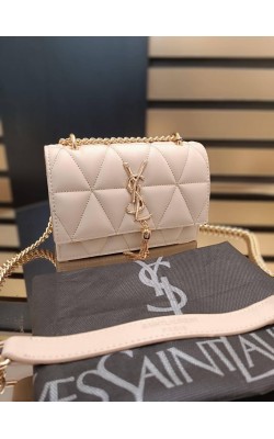 YSL DERİ PÜSKÜLLÜ BEJ✨