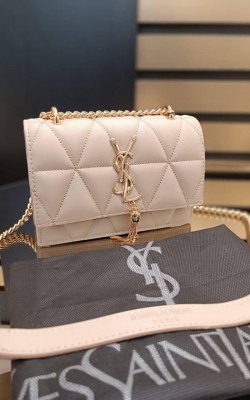 YSL DERİ PÜSKÜLLÜ BEJ✨