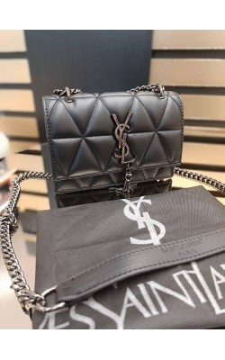 YSL DERİ PÜSKÜLLÜ SİYAH ✨