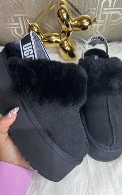 UGG FUNCETTE SİYAH ✨ (ithal)